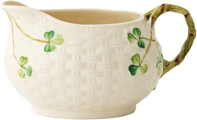 Belleek Group Shamrock Cream Jug, 5.25-Inch, White | Amazon (US)