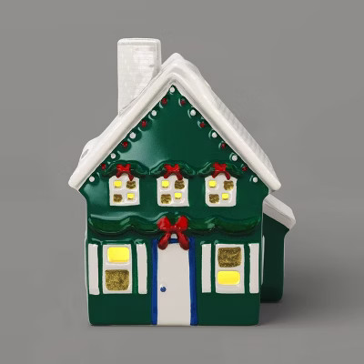 Ceramic LED House Green Christmas - Threshold™ | Target