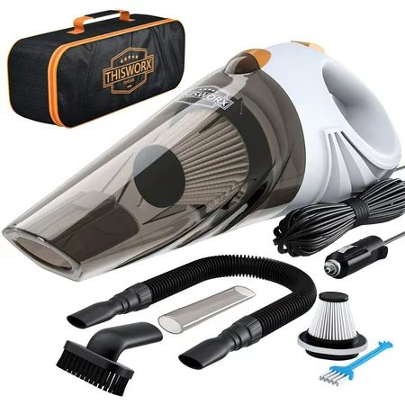 Portable Car Vacuum Cleaner: High Power Corded Handheld Vacuum w/ 16 Foot Cable - 12V - Best Car & A | Walmart (US)