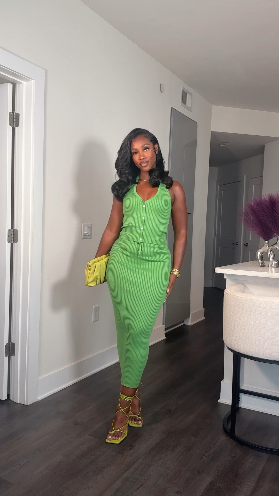 The dress was already doing the talking, I just showed up. 💚✨

A good midi dress, a pop of color, and gold accessories will never steer you wrong. This green knit moment is flattering, comfortable, and perfect for everything from brunch to date night.

#LTKgrwm #LTKootd