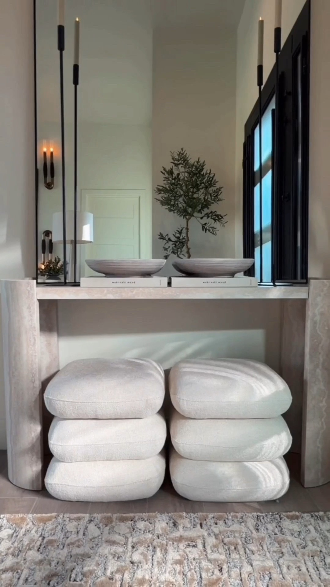 Here are a few of my favorite new finds! The ottomans, console table, and wicker baskets are not only stunning but so affordable, and who doesn’t love that combo. The textures, the neutrals, and the styling options make these pieces total must‑haves in any modern home. 

Summerthompsonstyles

---

wicker baskets, console table styling, affordable ottomans, neutral home aesthetic, modern home decor, textured accents, budget friendly decor, interior inspiration

#LTKHome #LTKvlog #LTKdayinmylife