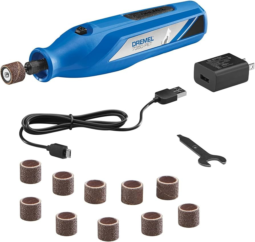 Dremel 7350-PET 4V Pet & Dog Nail Grinder, Professional Pet Grooming Kit - Works on Large, Medium... | Amazon (US)