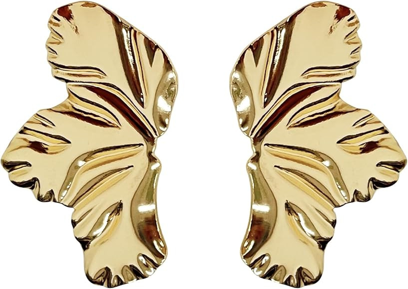 YOOSMATIC Gold Flower Earrings 14K Gold Plated Flower Dangle Drop Earrings, Sparkling Dainty Earr... | Amazon (US)