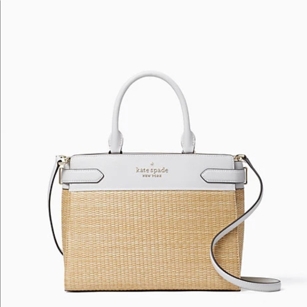Kate Spade Staci Straw Medium Satchel | Poshmark