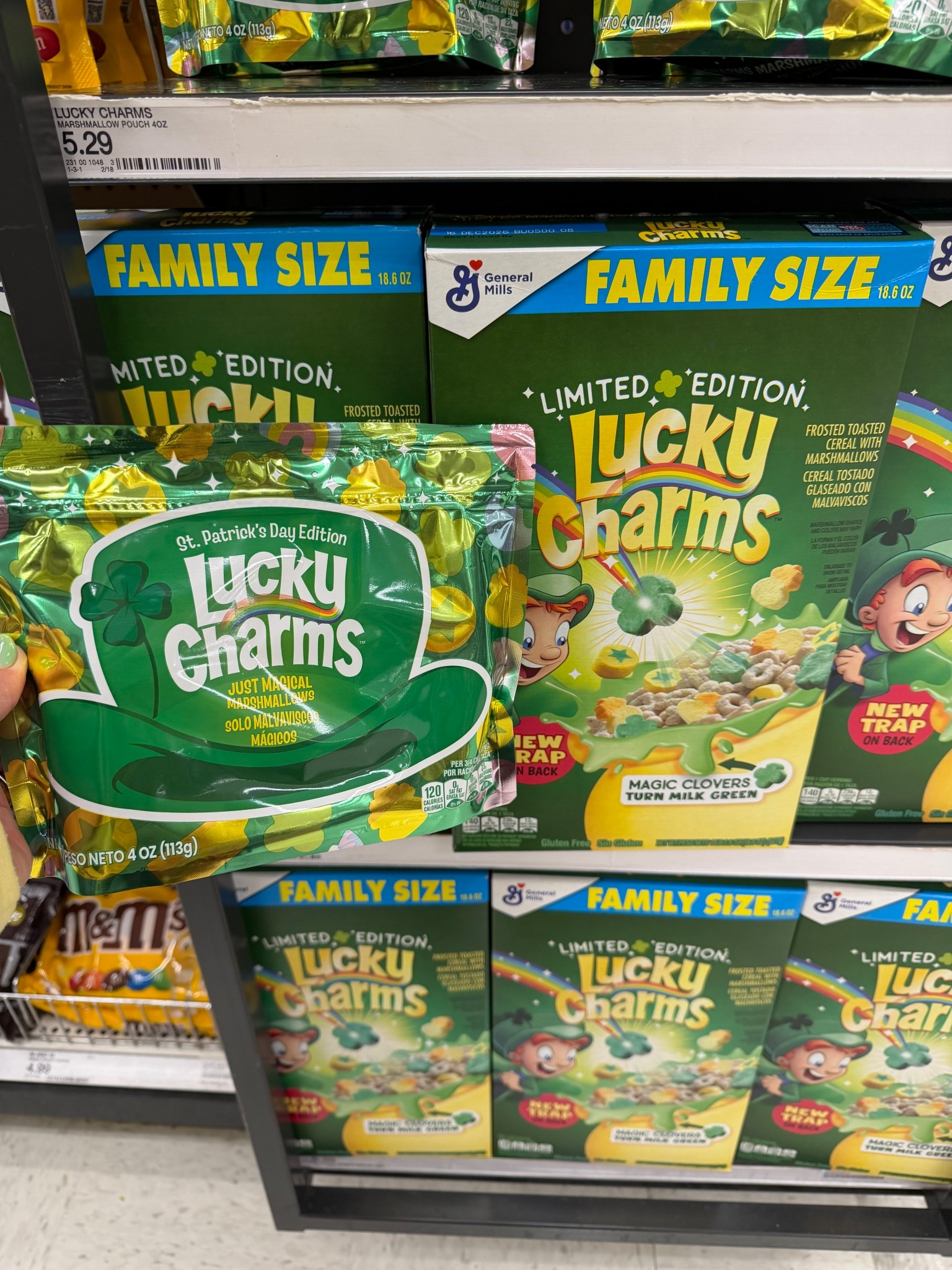 Happy St Patrick’s Day- 
How fun are these items. I made rice Krispy treats from the lucky charms - so yummy!

Lucky Charms Saint Patrick's Day Family Size Breakfast Cereal

Lucky Charms Marshmallow Pouch


#LTKfoodie #LTKKids
