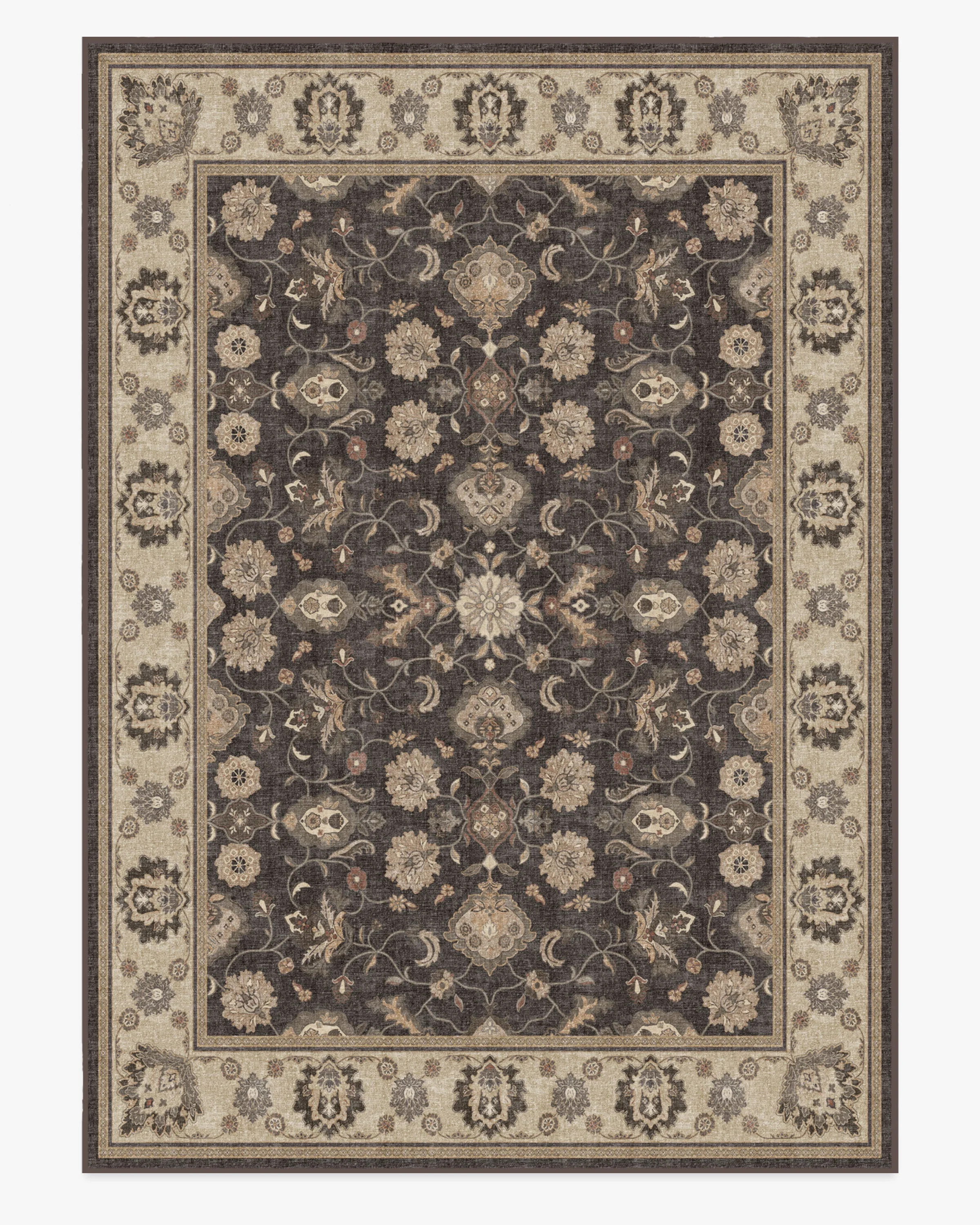 Odette Dark Wood Flatwoven Rug | Ruggable