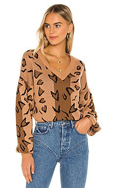 Tularosa Leopard Sweater in Brown Leopard from Revolve.com | Revolve Clothing (Global)
