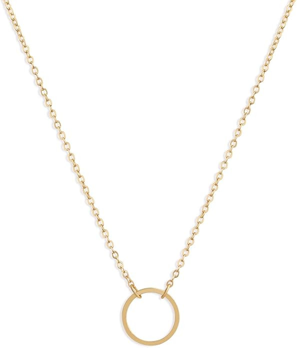 Befettly Moon Pendant Necklace 14K Gold Fill Dainty Hammered Moon Phase Gold Choker Simple Cresce... | Amazon (US)