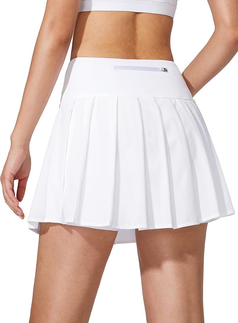 YYV Women's Pleated Tennis Skirt with 3 Pockets Golf Stretchy High Waisted Skort Skirts for Women... | Amazon (US)