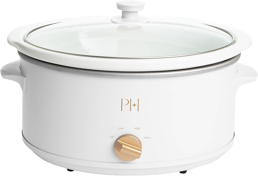 Paris Hilton 6-Quart Manual Slow Cooker, Features Three Settings (Low, High, Warm), Naturally Non... | Amazon (US)