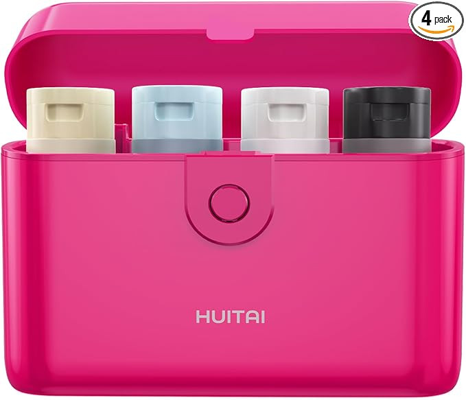Travel Bottles with Case, 4x2oz TSA Approved, Leak-Proof, Press to Unlock, Compact & Portable Tra... | Amazon (US)