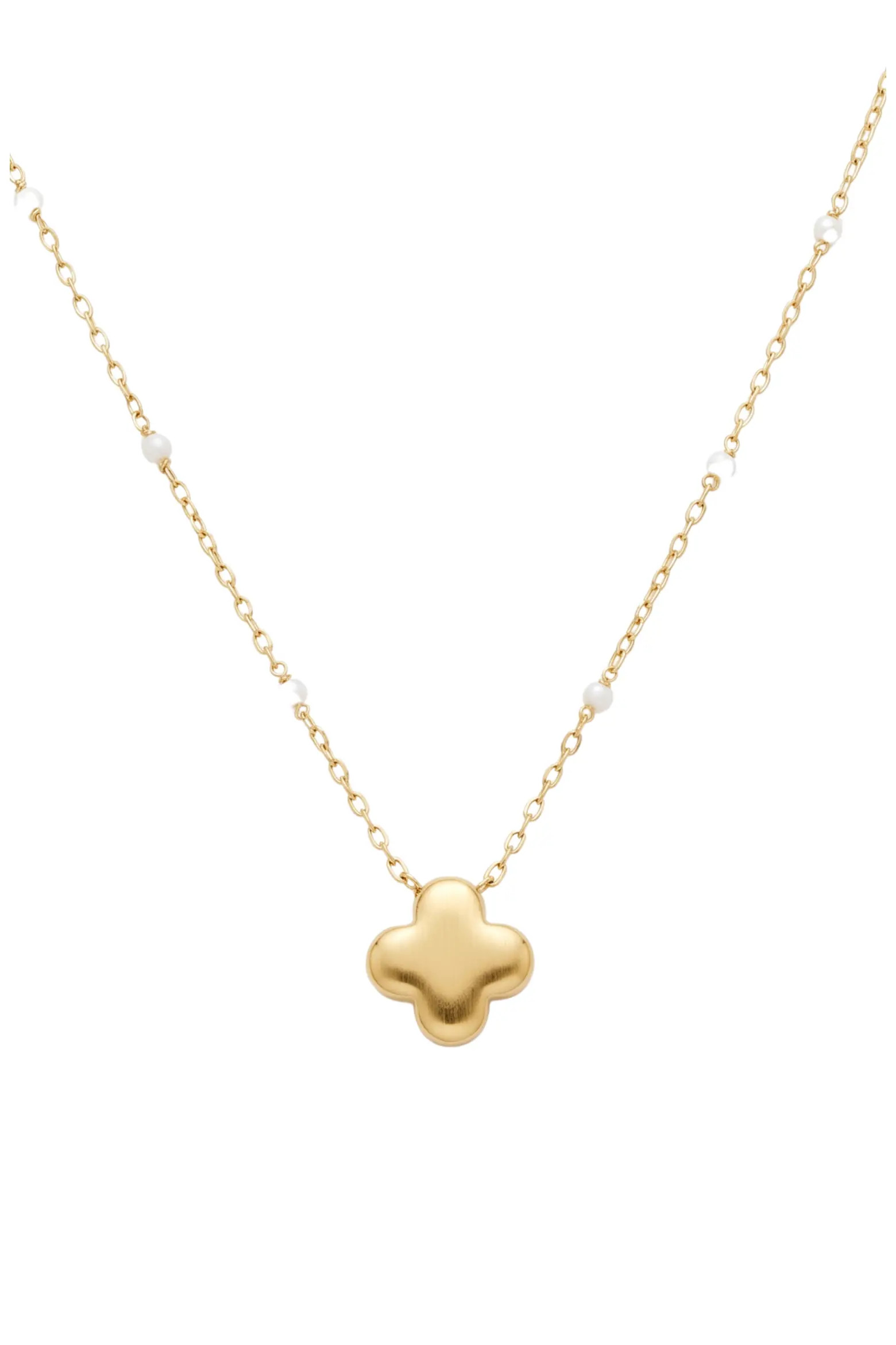 White Enamel Puffy Clover Necklace (Women) | Nordstrom | Nordstrom