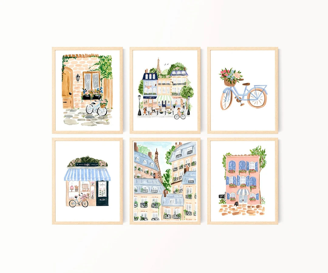 Wall Art Prints Giclee Wall Art Paris Watercolor Prints - Etsy | Etsy (US)
