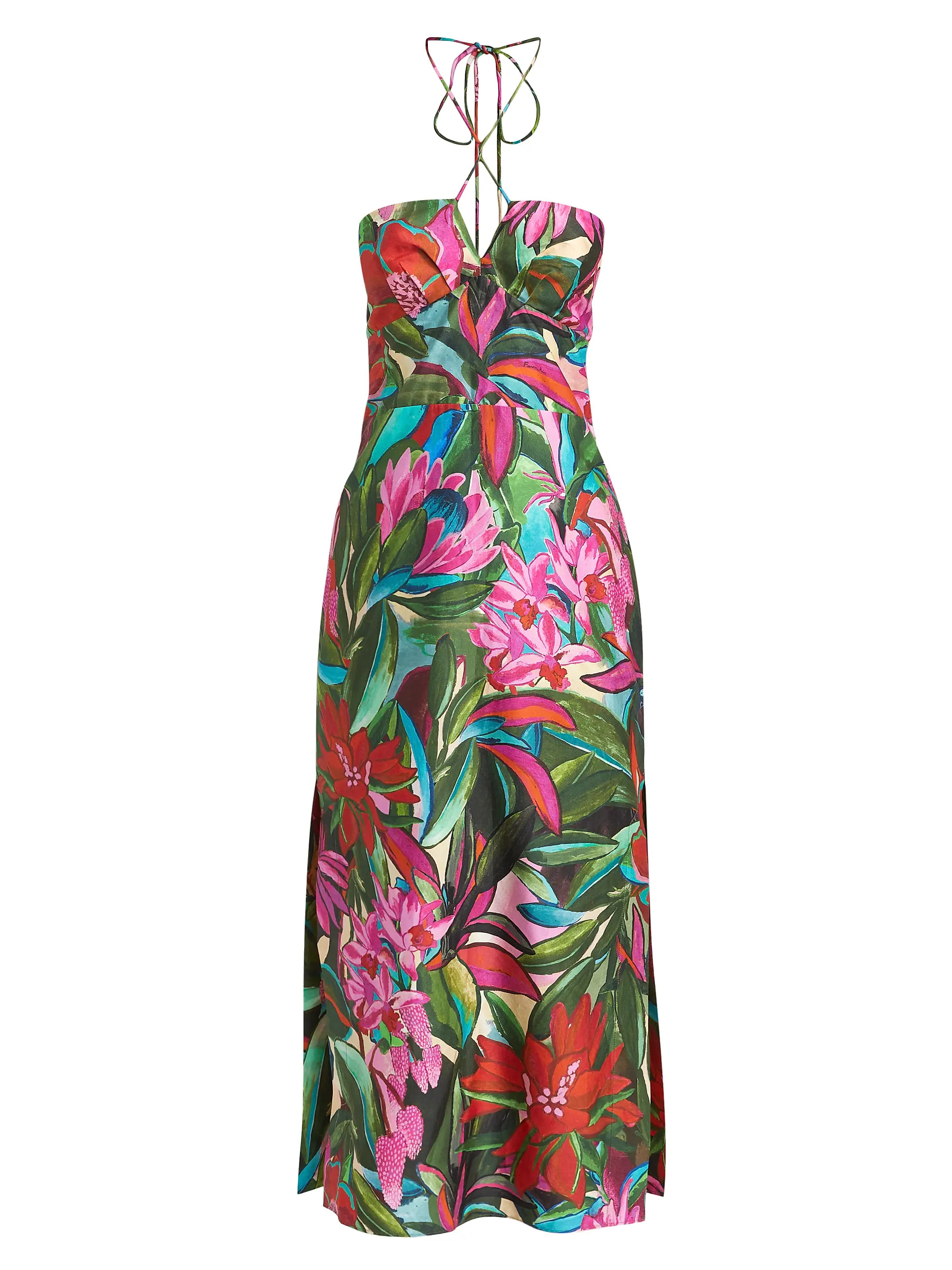 Jardin De Reve Halterneck Midi-Dress | Saks Fifth Avenue