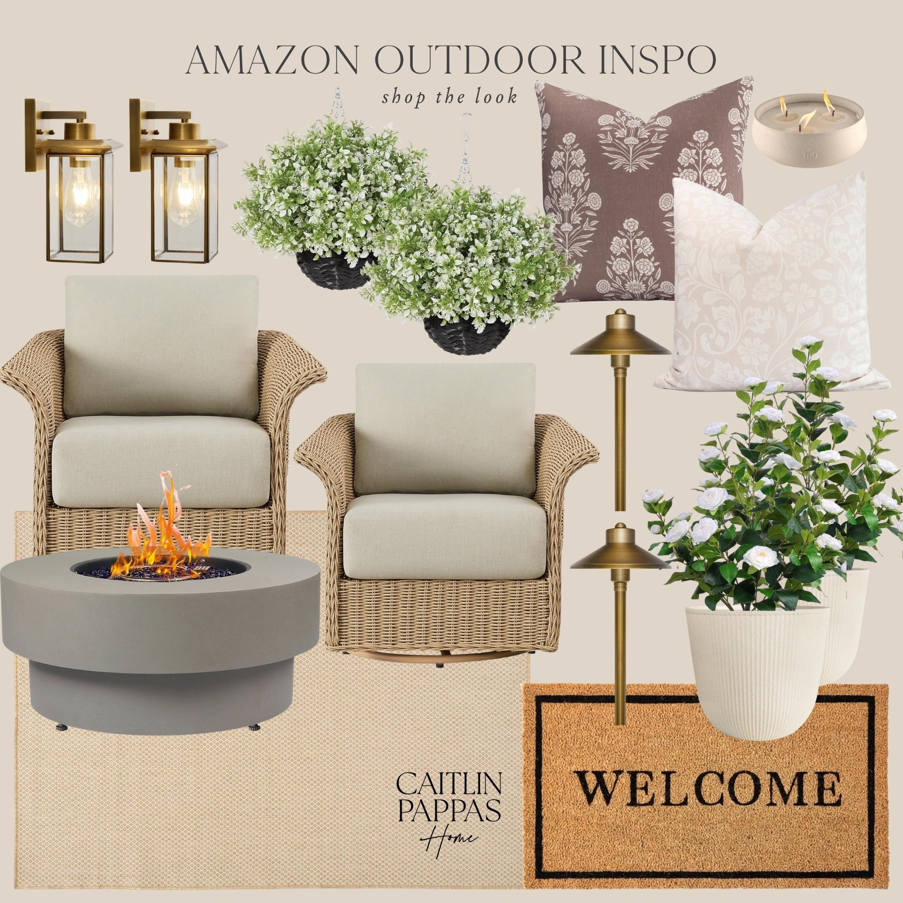 Amazon outdoor inspo 🤎 Love these pretty patio seats, fire pit, and outdoor pillows from Amazon   

#LTKHome #LTKSeasonal