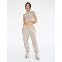 Kaiia Logo Cuffed Joggers Stone | Public Desire (US & CA)