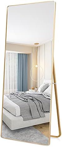 Full Length Mirror 65"x22" Gold Floor Mirror Large Rectangle for Bedroom Living Room Bathroom Fit... | Amazon (US)
