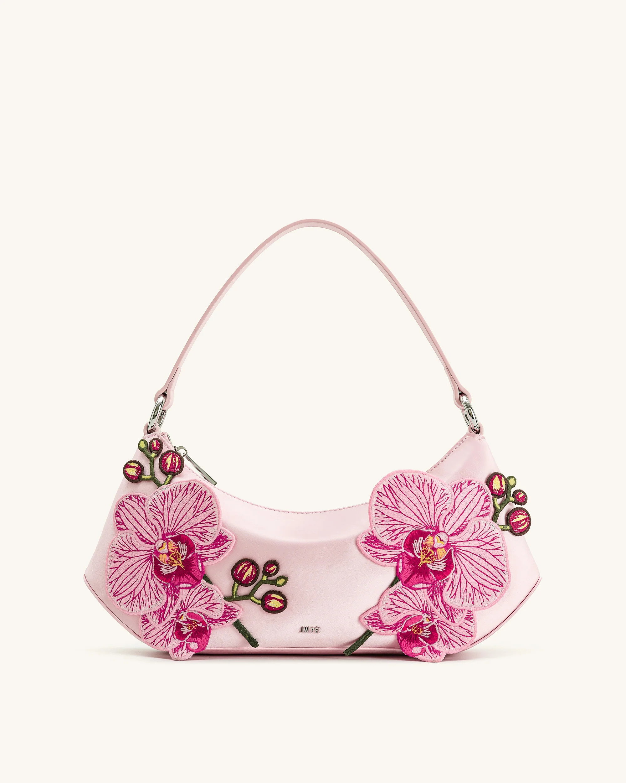 Lily Orchid Embroidered Shoulder Bag - Pink | JW PEI US