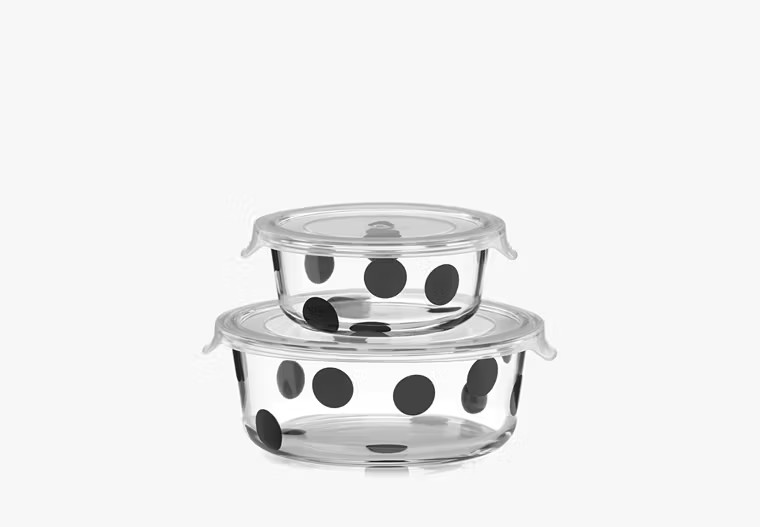 Deco Dot 2pc Round Food Storage Containers | Kate Spade (US)