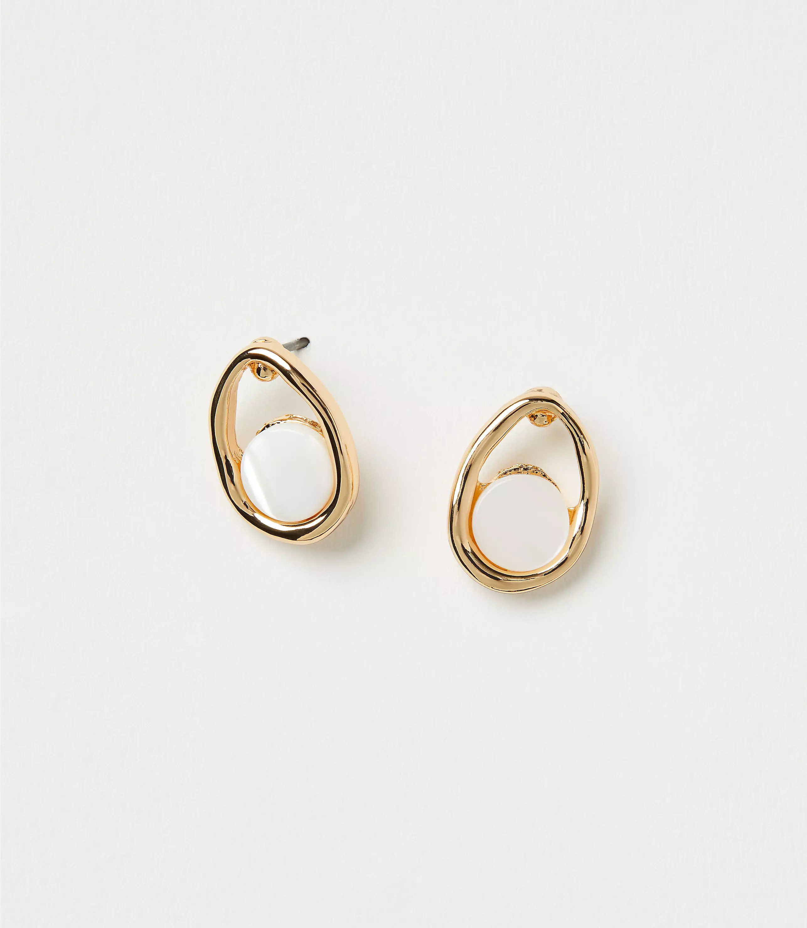 Mother Of Pearl Center Stud Earrings | LOFT