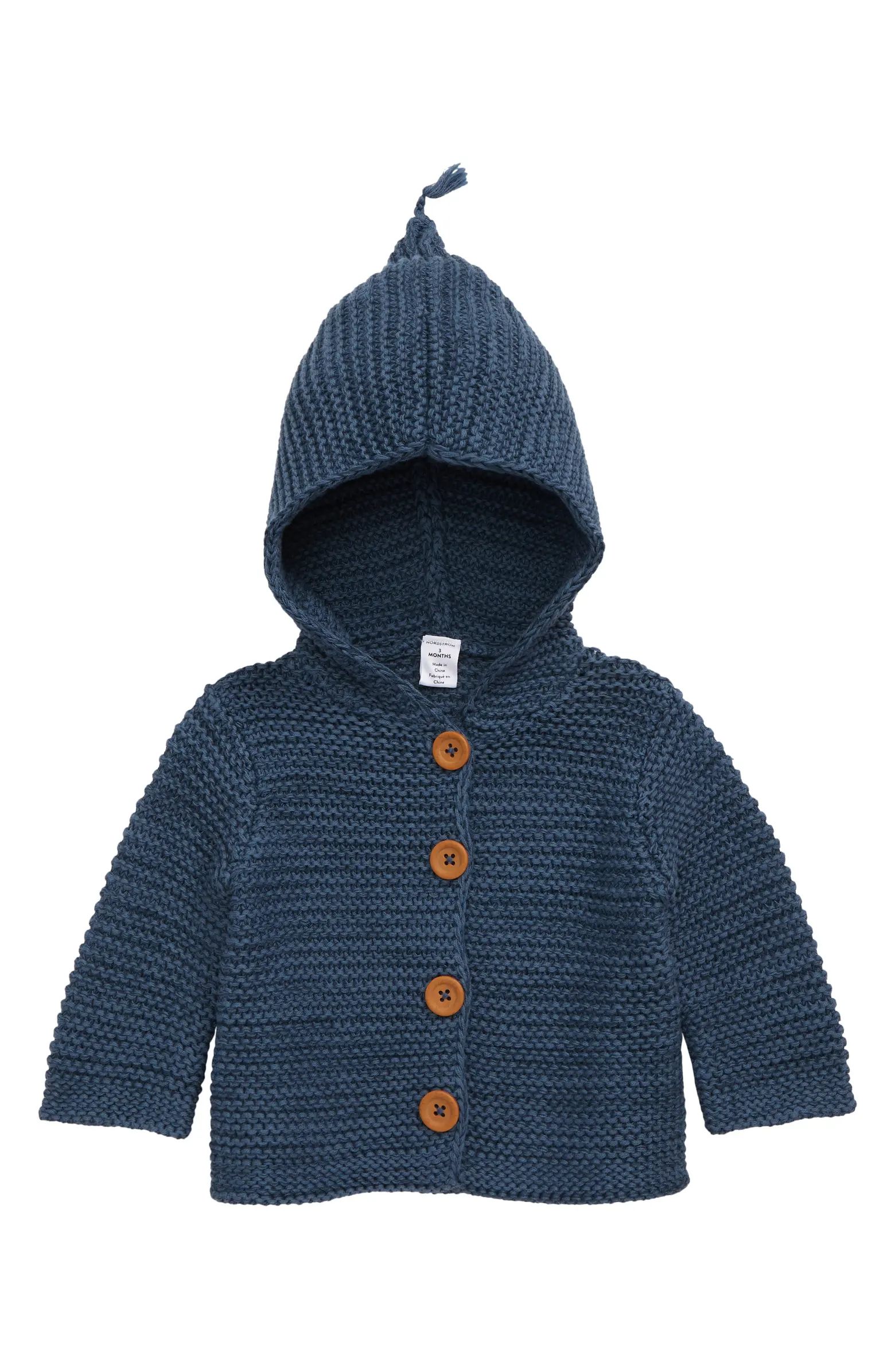 Baby Organic Cotton Hooded Cardigan | Nordstrom