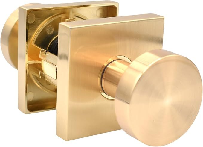 JADE + SAGE Harper Knob | Passage, Non-Locking Interior Doorknob | Mid-Century Modern, Gold Door ... | Amazon (US)