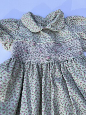 Laura Ashley Girls Smocked Floral Cotton Dress Corduroy Size 2T 24 Months  | eBay | eBay US