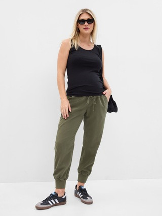 Maternity Full Panel Ribbed Joggers | Gap (US)