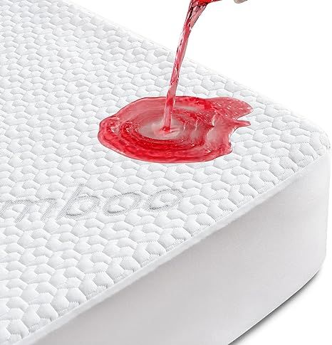 Waterproof Mattress Protector Queen Size - Cooling Mattress Pad Cover - Luxury Bamboo 3D Air Fabr... | Amazon (US)
