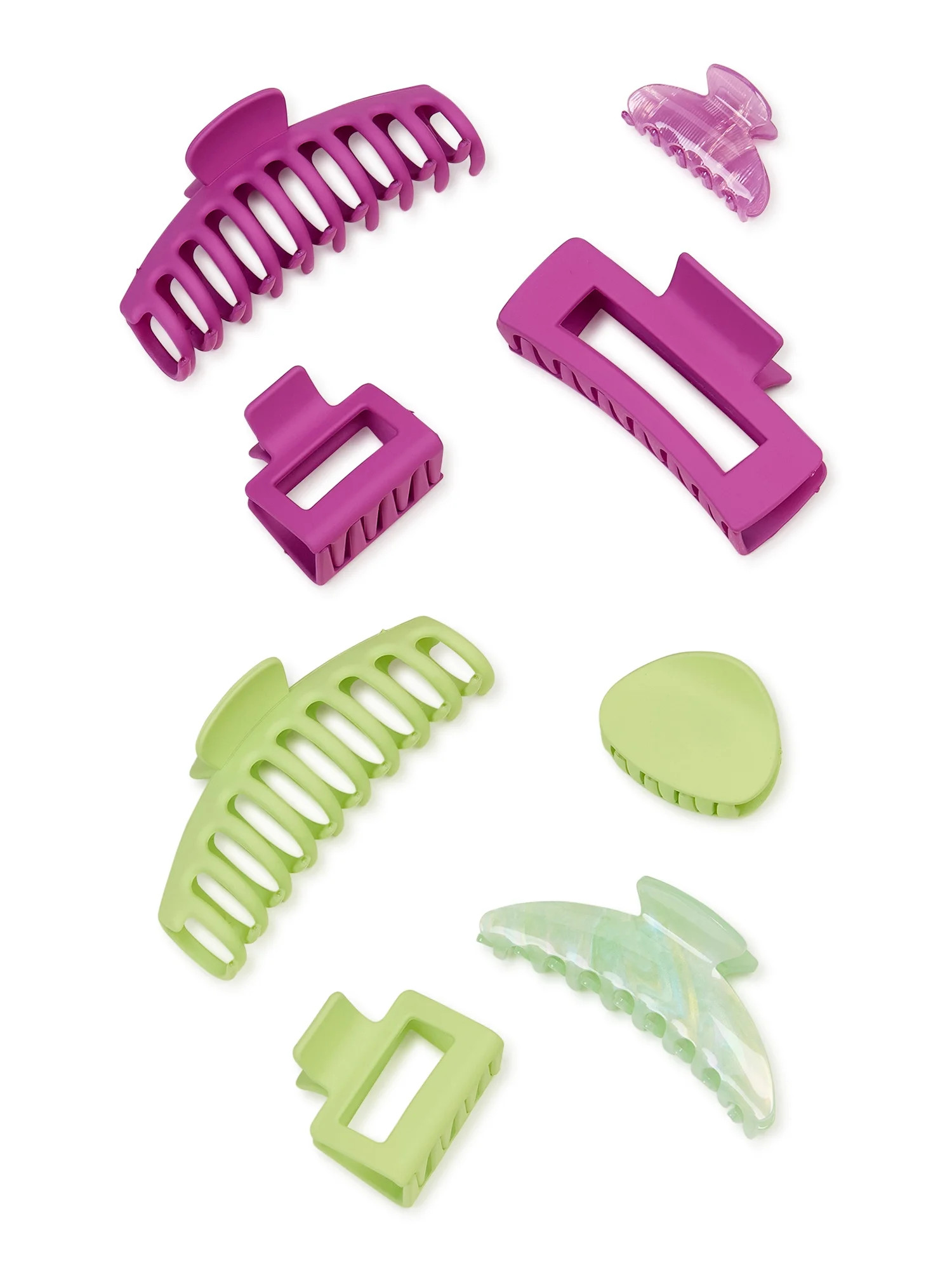 Time and Tru's Women's 8-Pack Set of Claw Clips | Walmart (US)