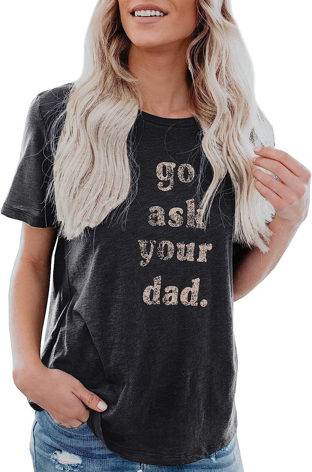 IRISGOD Womens Mom Shirt Summer Funny Short Sleeve Mommy Graphic Tees T-Shirts | Amazon (US)