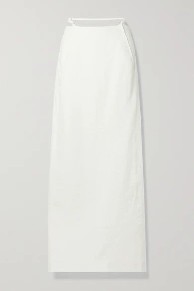 Jacquemus - Novio Cutout Linen-jacquard Maxi Skirt - White | NET-A-PORTER (US)
