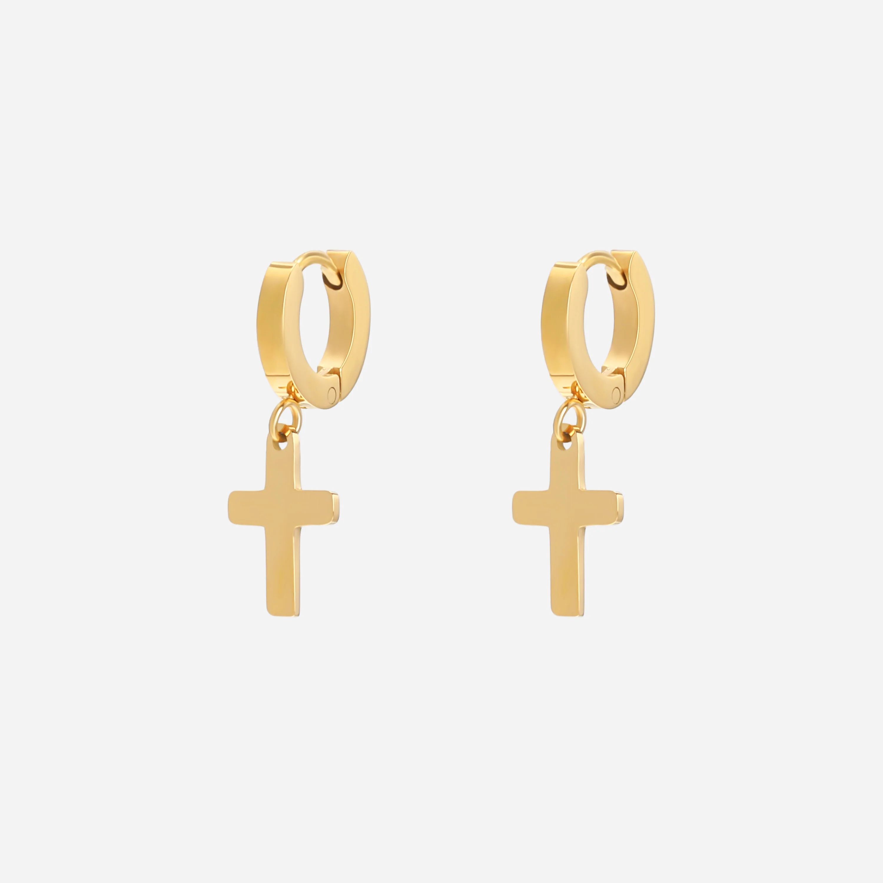 Faith Mini Cross Earrings | Victoria Emerson