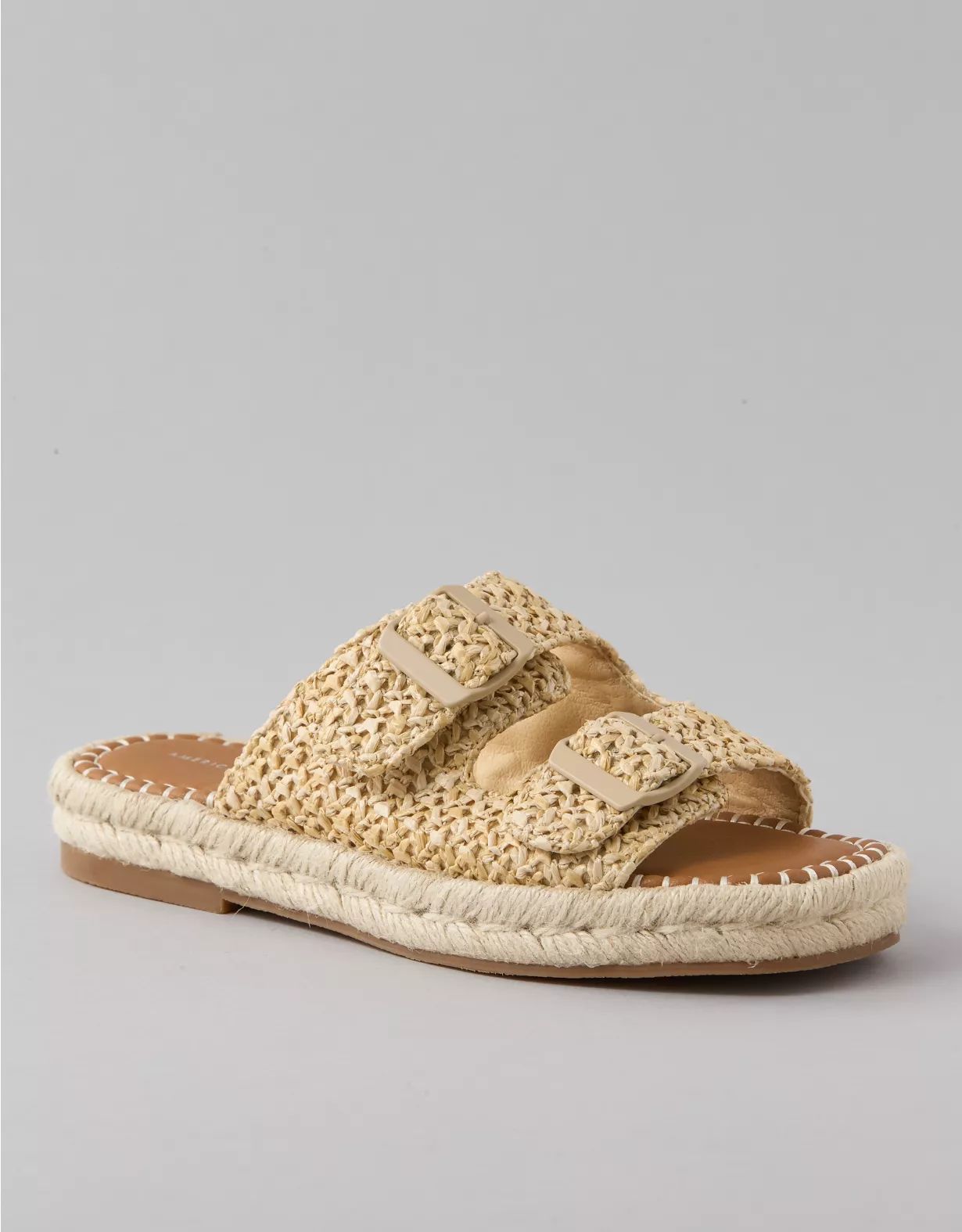 AE Raffia Slide Sandal | American Eagle Outfitters (US & CA)