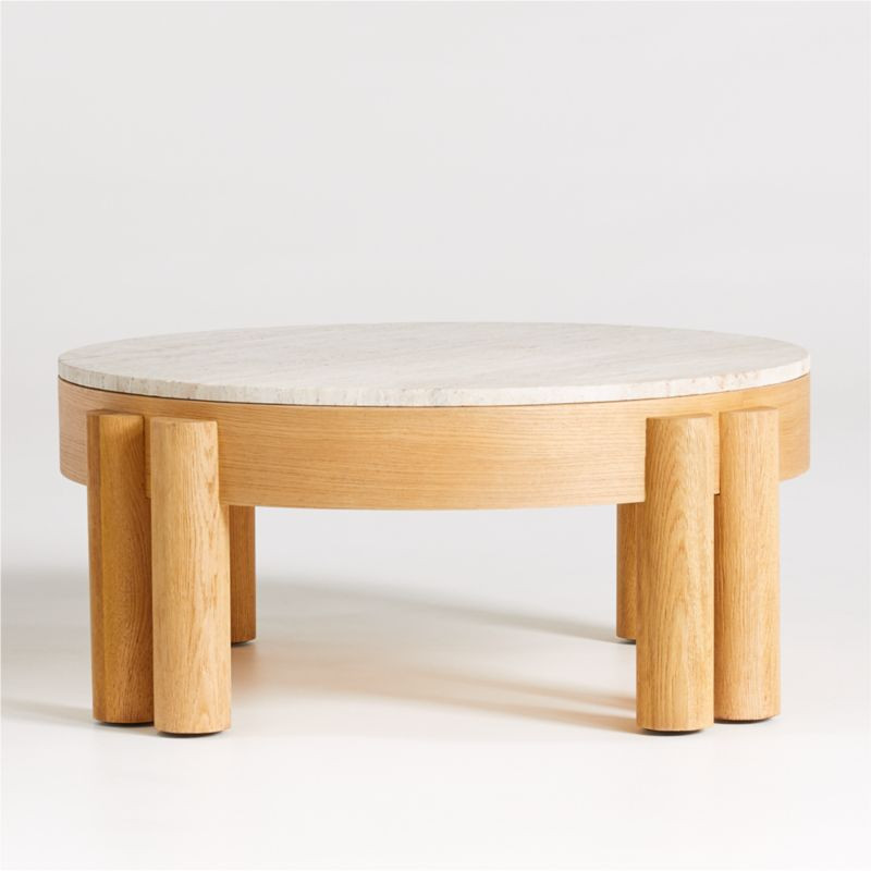 Oasis Round Wood Coffee Table | Crate and Barrel | Crate & Barrel