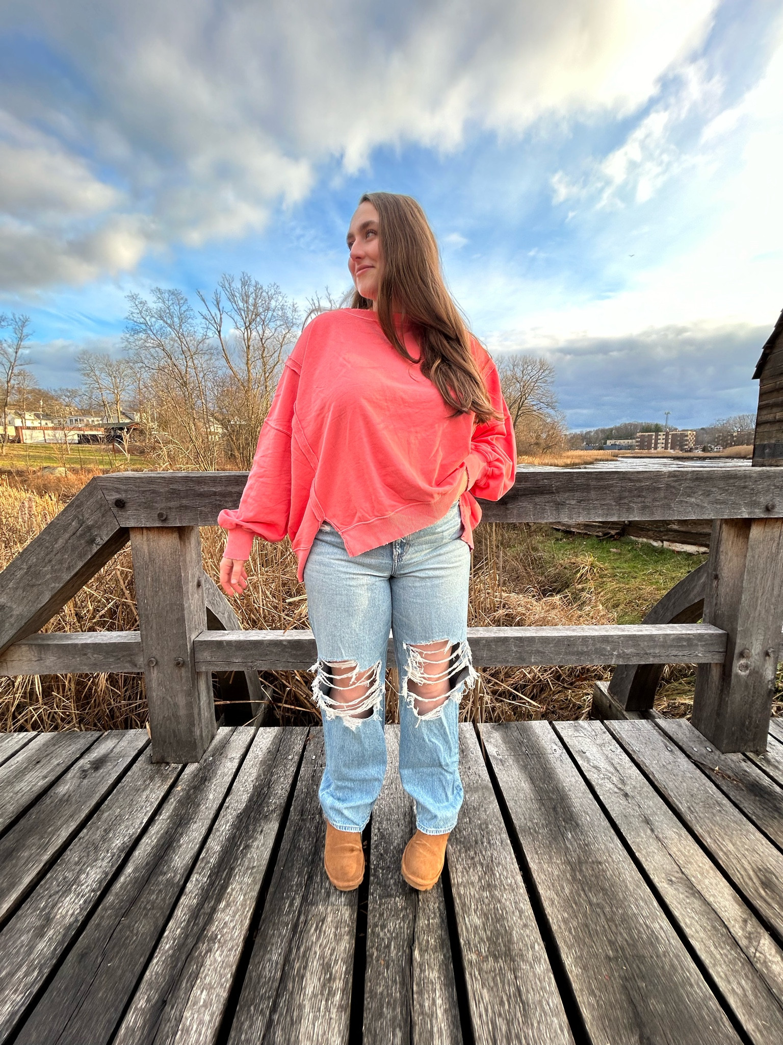 baggy jeans outfit, oversized sweatshirt outfit, mini uggs, spring fashion 

#LTKunder100 #LTKunder50 #LTKfit