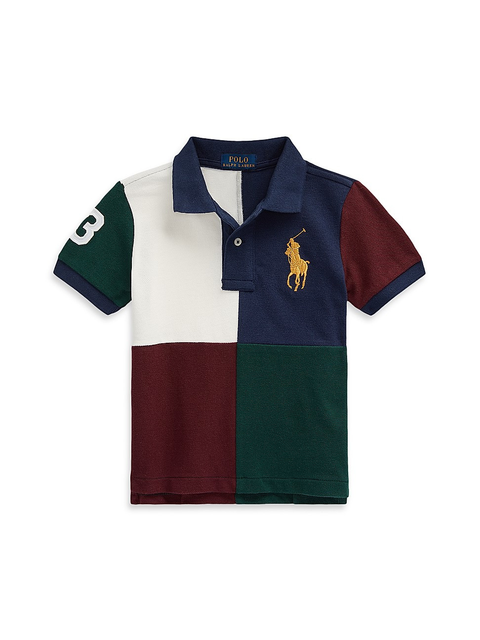 Little Boy's & Boy's Big Pony Rugby Polo - Navy Multi - Size 14 | Saks Fifth Avenue