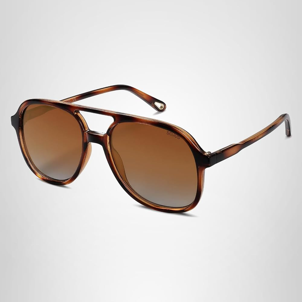SOJOS Retro Polarized Aviator Sunglasses Womens Mens Classic 80s 90s Vintage Trendy Square Aviato... | Amazon (US)