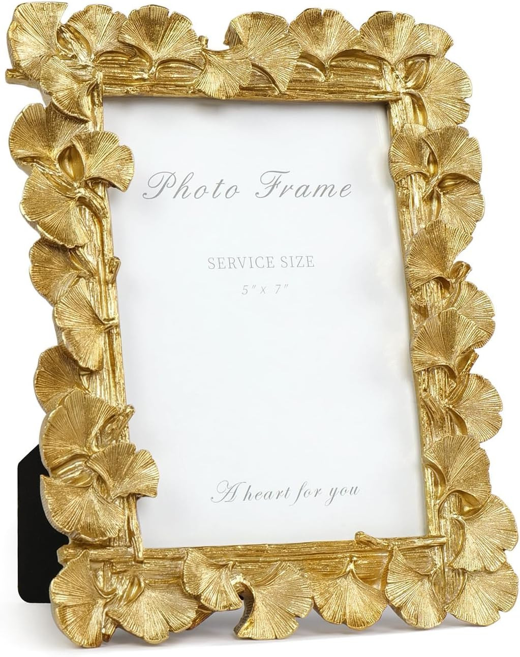 Cuspin 5x7 Picture Frame Vintage Gold Frames, Ornate Leaf Textured Hand-Crafted Resin with Glass ... | Amazon (US)