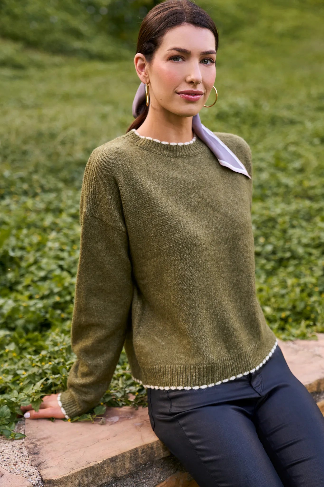 Lottie Sweater- Olive | Avara