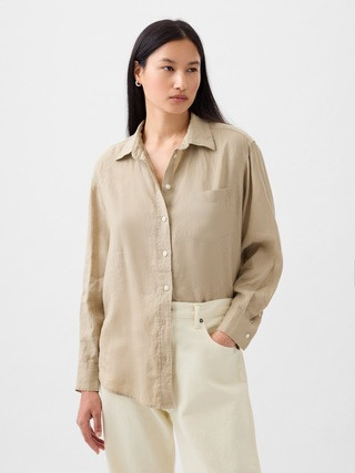 100% Linen Big Shirt | Gap (US)