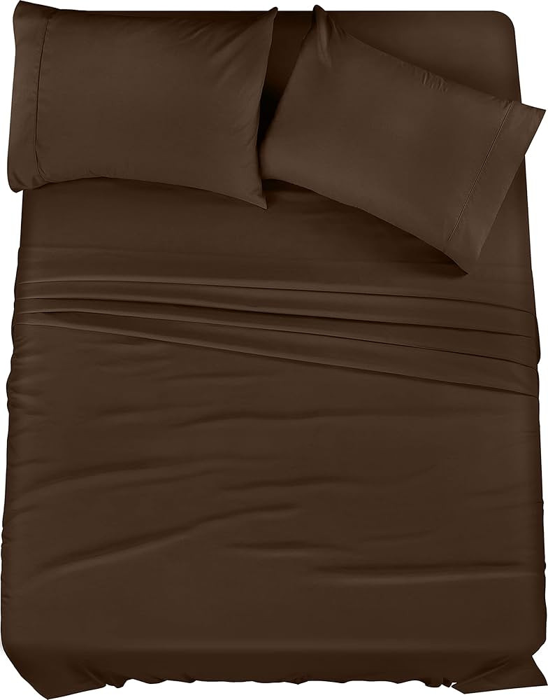 Utopia Bedding King Bed Sheets Set - 4 Piece Bedding - Brushed Microfiber - Shrinkage and Fade Re... | Amazon (US)