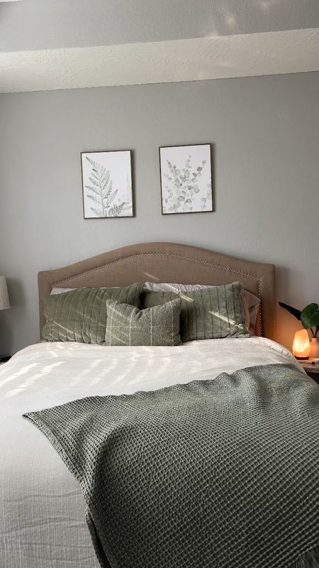Happy Saturday 🌿 it was time for a little bedroom refresh. I updated my comforter, pillows, blanket, and pictures above my bed. I kept it fairly neutral but decided to add a little color with the green pillows and blanket.

#bedroomstyling #bedroomrefresh #walmarthome #targethome #bedding #neutralbedding #bedroominspo #bedroom #bedding 

Bedroom refresh, neutral bedding, bedroom inspo, Walmart home finds, target home finds, Walmart bedding, target pillows, reels, neutral bedroom inspo

#LTKstyletip #LTKfindsunder100 #LTKhome