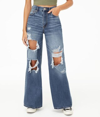 High-Rise Super Wide Leg Jean*** | Aeropostale