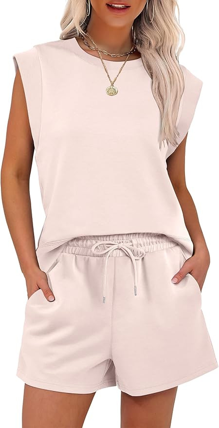 ANRABESS Two Piece Sets for Women 2025 Summer Short Lounge Set Casual Beach Vacation Outfits Spri... | Amazon (US)