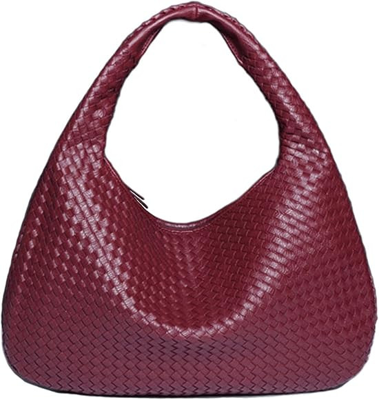 Große Hobo-Tasche Aus Gewebtem PU-Leder Für Damen, Tragegriff Oben, Weiche Handtasche, Schulter... | Amazon (DE)