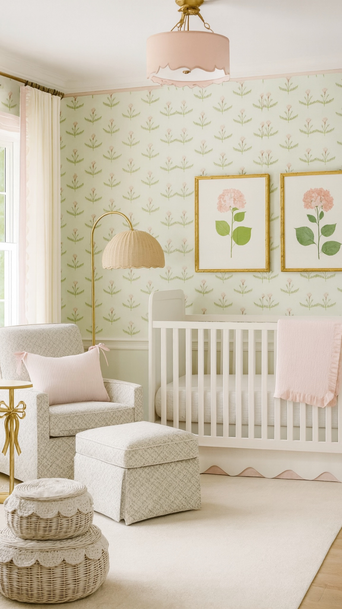 Obsessed with this pink and green nursery design 

#LTKHome #LTKBaby #LTKStyleTip