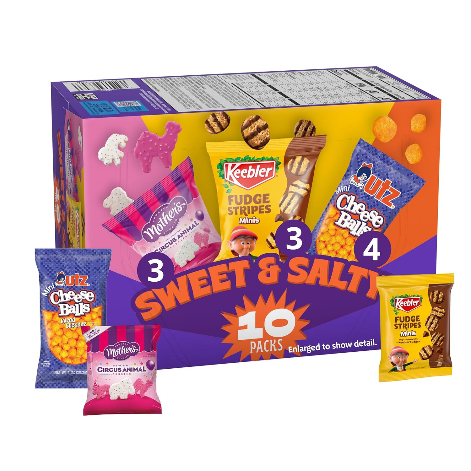Keebler Sweet & Salty Variety Pack, Cookies & Cheese Balls, 10 Ct | Amazon (US)