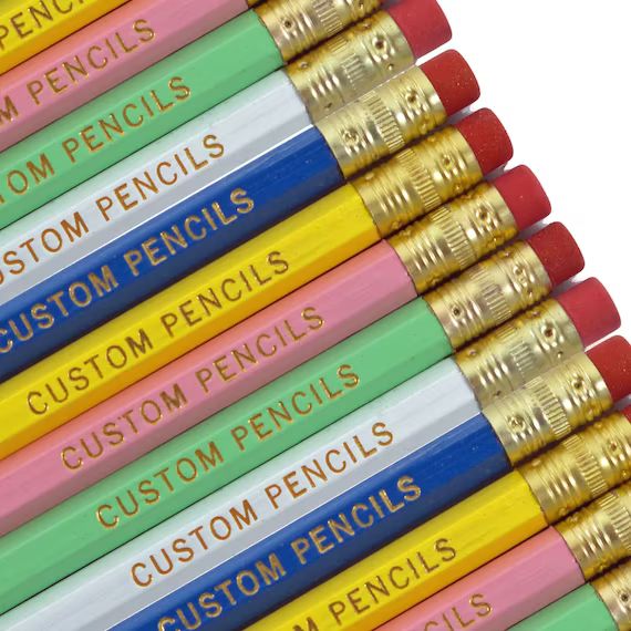 Personalized Pencil Set  Custom Pencils Engraved Pencil Foil - Etsy | Etsy (US)