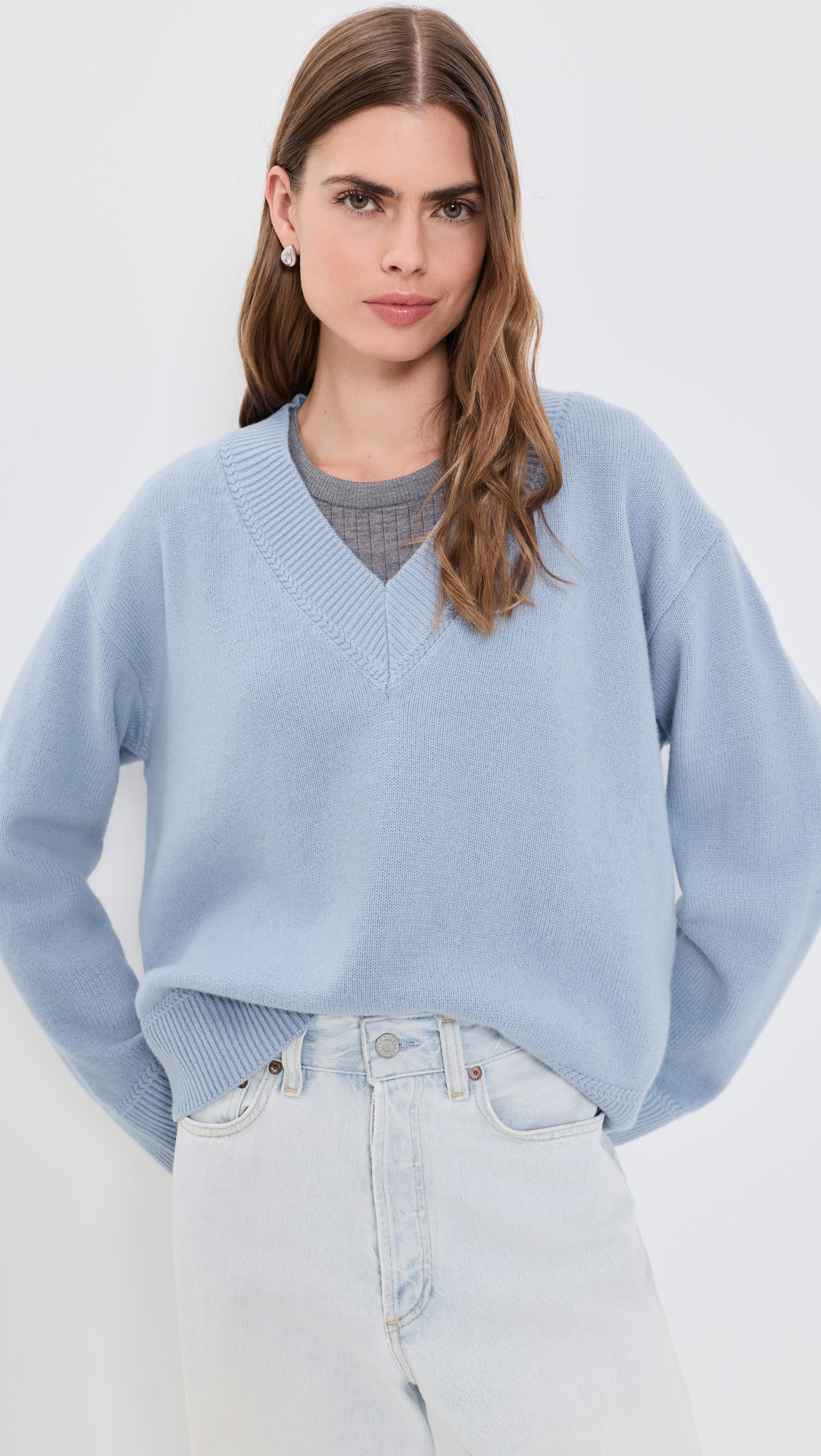 o. p.t Brenna Merino Wool Sweater Light Blue M | Shopbop